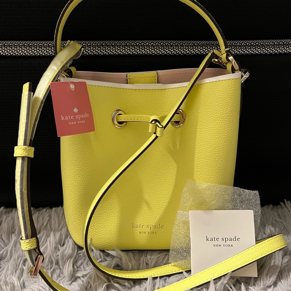 Kate Spade New York Eva Small Bucket Shoulder Bag - Limelight NWT